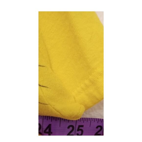 VTG Y2K Carbon Graphic Tee Yellow Nautical Star Emo Grunge Skate Streetwear XL - Picture 6 of 7